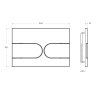 Кнопка смыва BELBAGNO BB-11-BL белый глянец