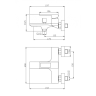 Смеситель для ванны и душа BELBAGNO LUCE LUC-VASM LUC-VASM-NERO чёрный